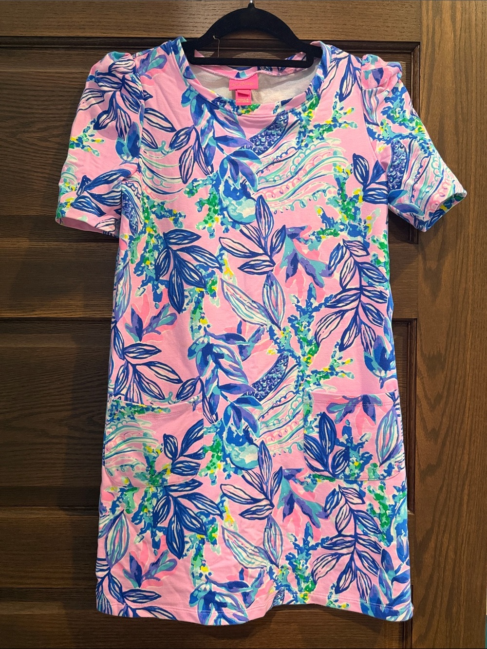 Lilly Pulitzer Pink Multicolor Floral Kids Dress L(8-10)